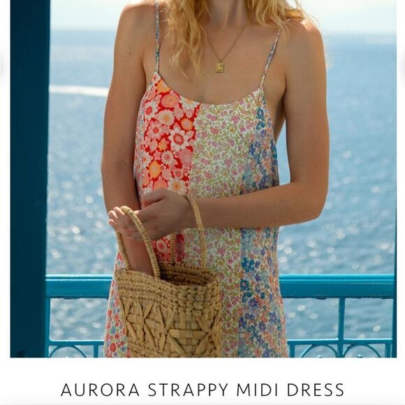 AURORA STRAPPY MIDI DRESS Size 16 - Picture 2 of 6